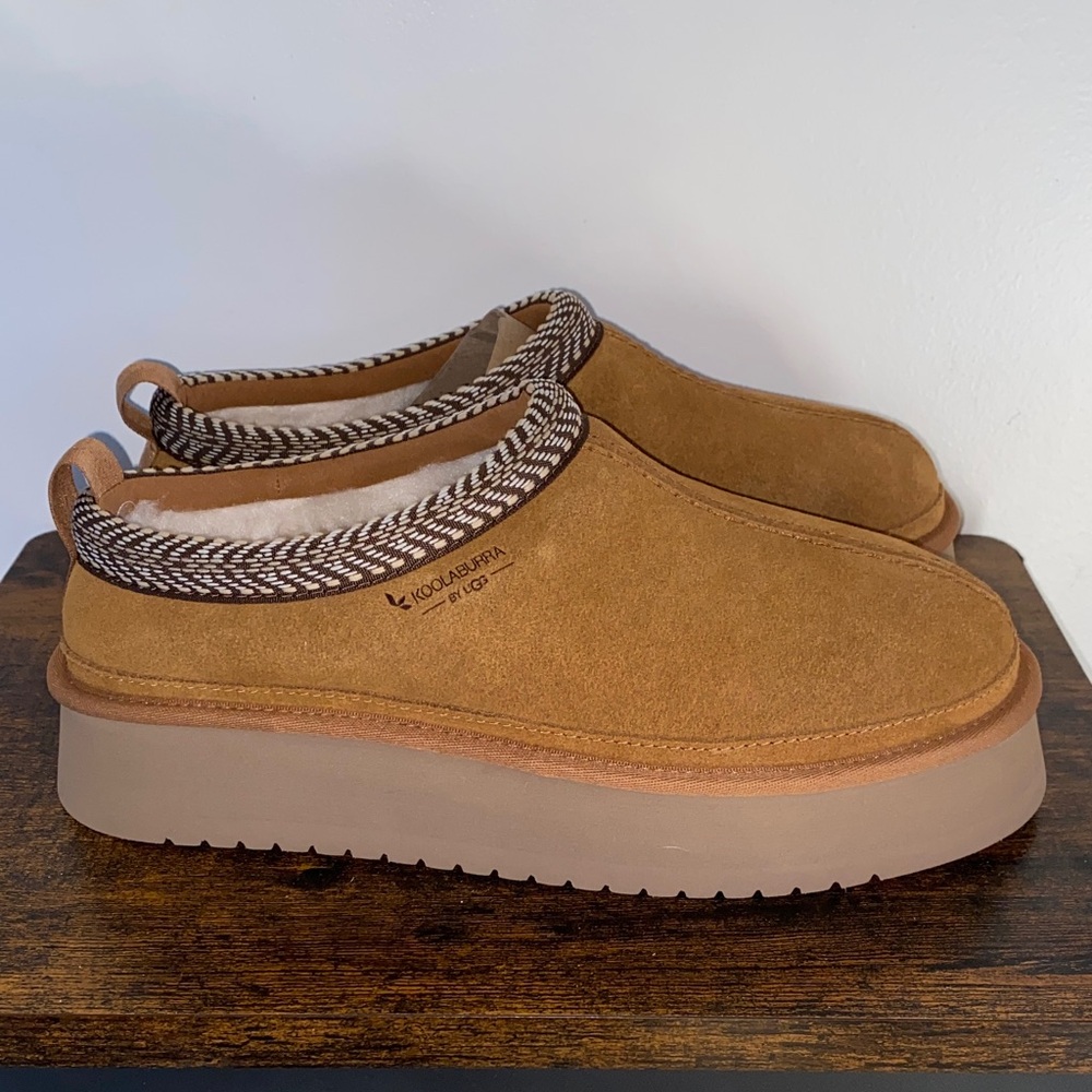 #K280-4 - NWB- Koolaburra by UGG Chestnut Platform Slipper- women’s 10 - Picture 4 of 15